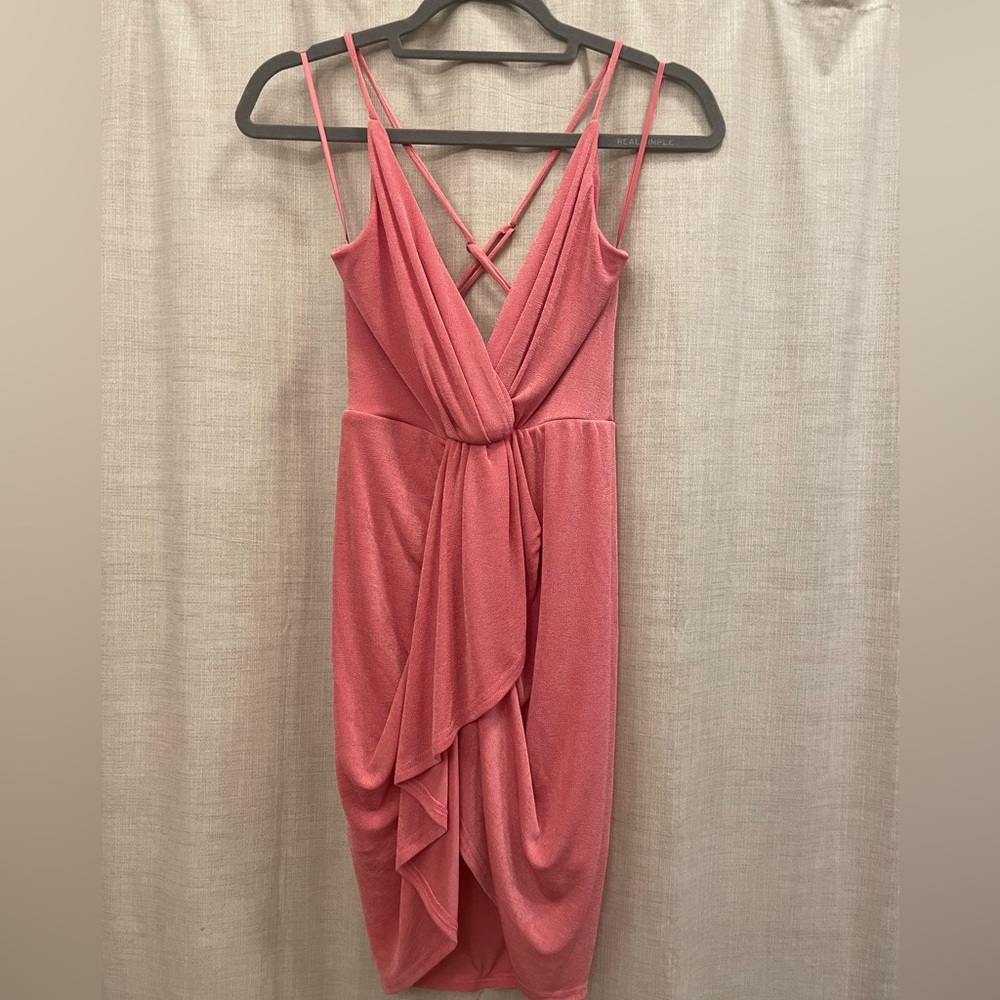 Strappy pink dress!
